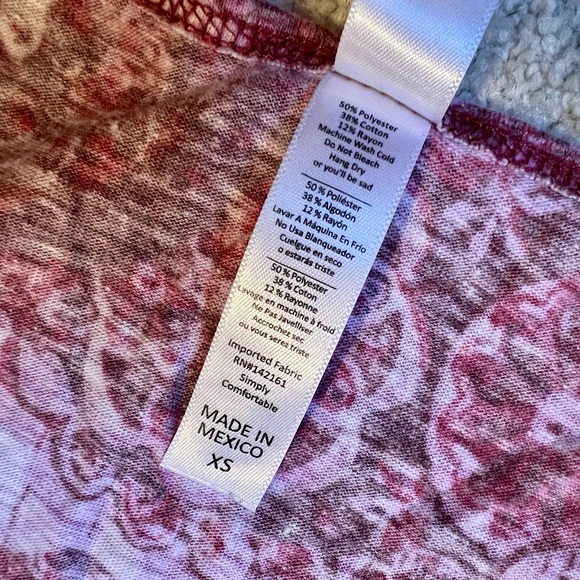 LuLaRoe Paisley Burnout Hi-Low Top - Picture 8 of 8